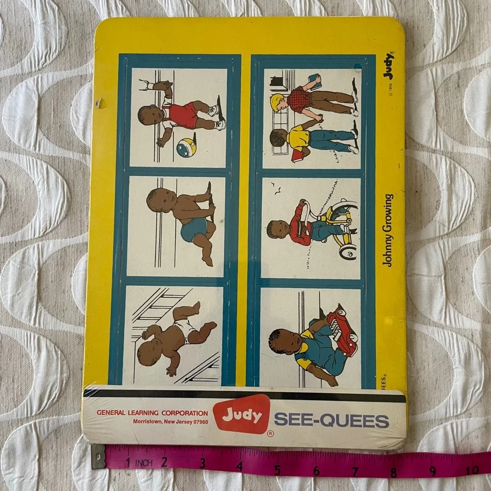 New 1956 Judy See-Quees Johnny Growing Story Board Sequence Puzzle 510657 VTG